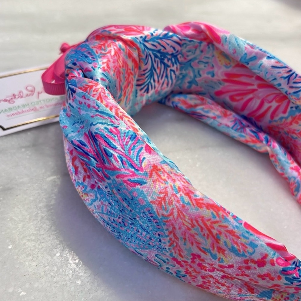 Lilly Pulitzer Pink and Blue Resort Hairband - Picture 2 of 5